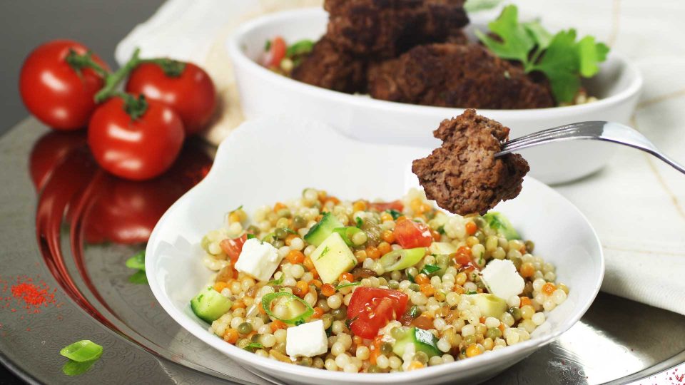 Cous cous salade met kofte